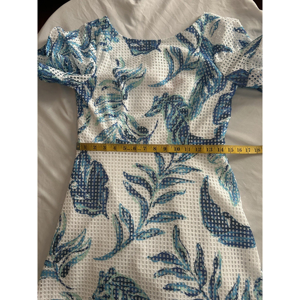 Lilly Pulitzer Floral Laurie Romper Womens Size 6 Blue White Beach Vacation - Picture 8 of 10